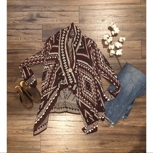 Forever 21 Aztec Boho High-Low Cardi 🌄